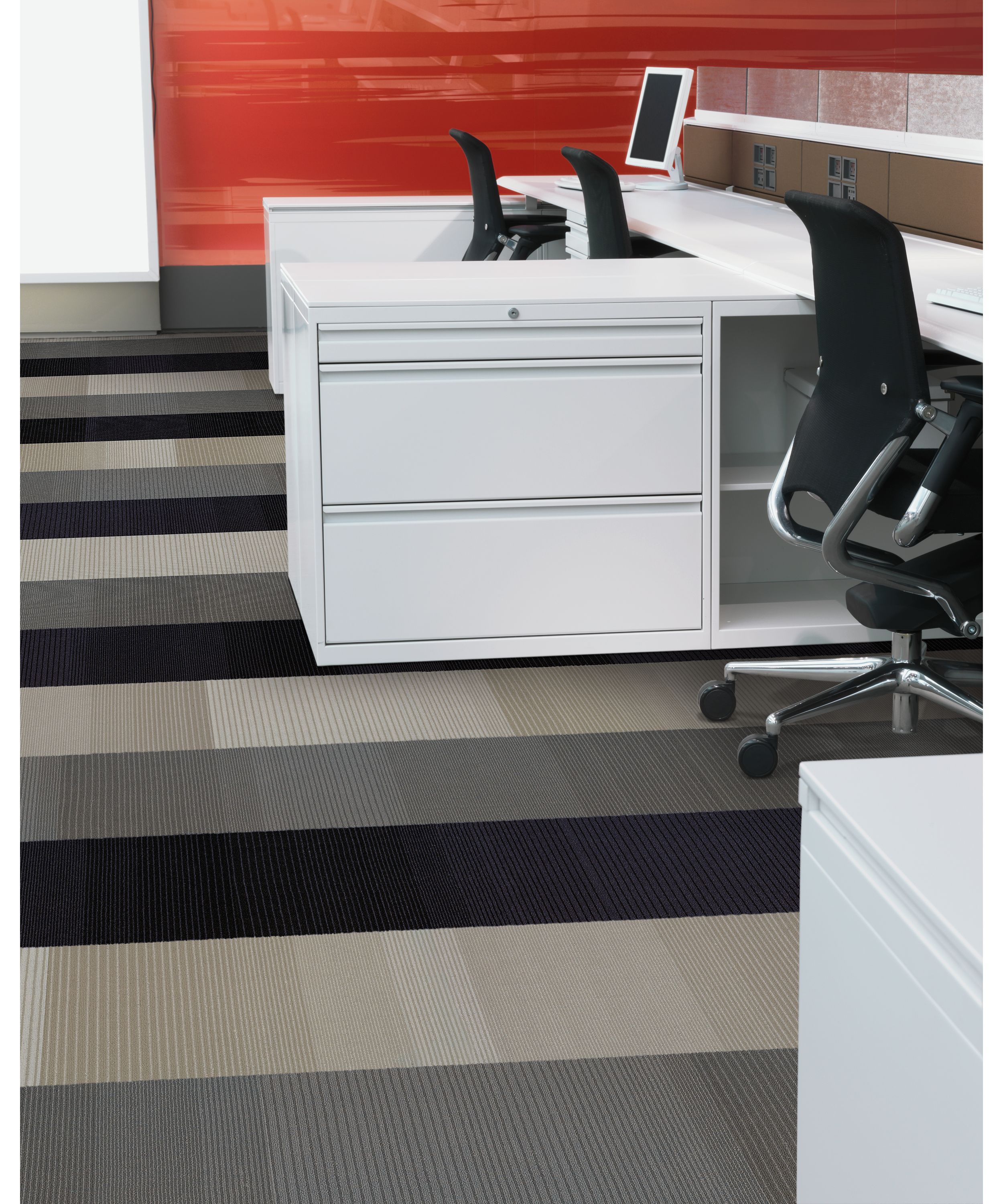 Interface Tectonics carpet tile in cubicle workspace  image number 5